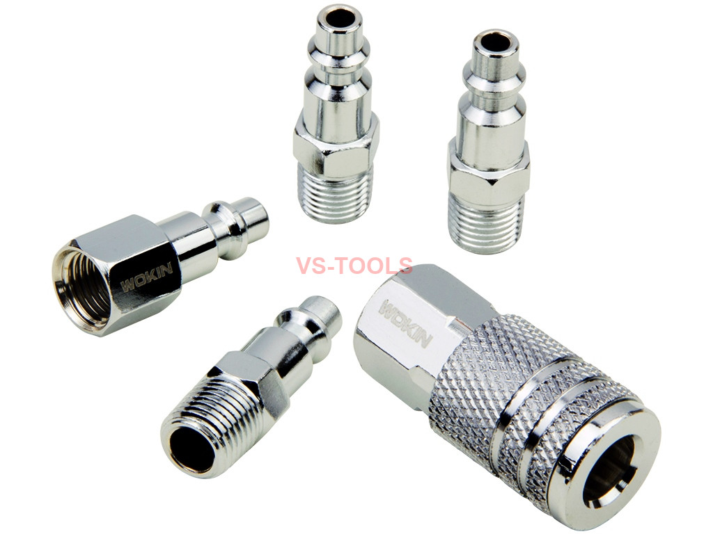 5pcs Air Hose Fittings 1/4inch Quick Connect Coupler Connector
